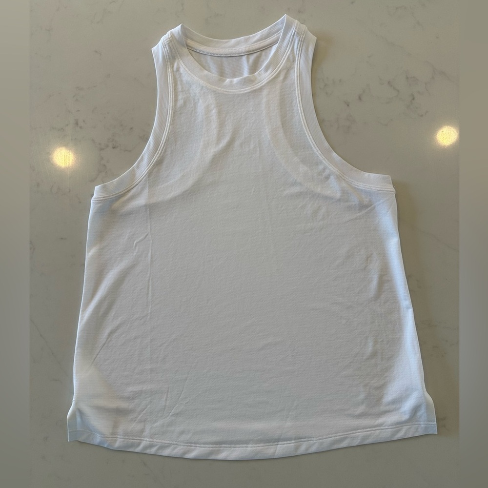lululemon athletica White Racerback Tank Top, Size 4